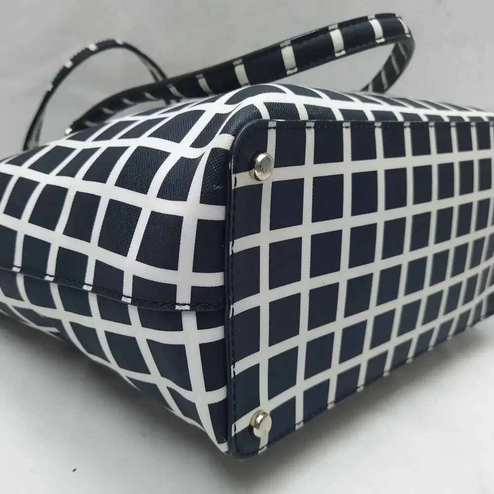Kate Spade Dally Laurel Way Black White Double Handle Zipper Tote Bag